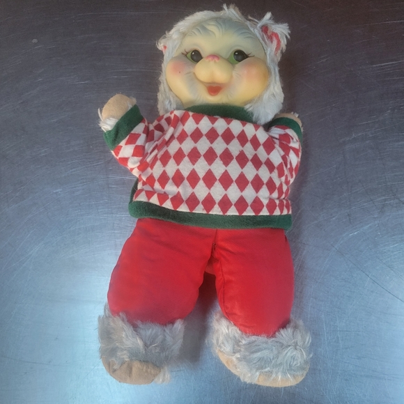 1950s A Rushton Star Creation Rubber Face Christmas Stuffed Animal